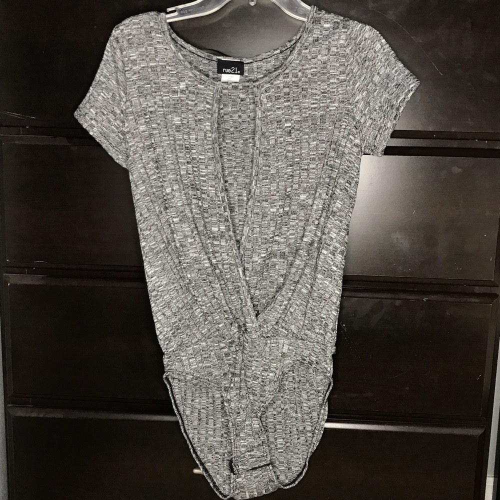 Grey open bodysuit!!